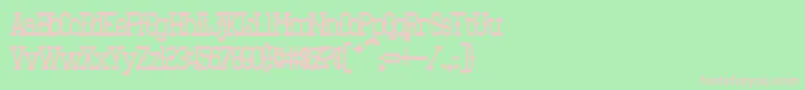 BantorainBold Font – Pink Fonts on Green Background
