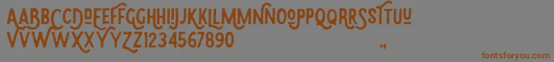 Eudora Font – Brown Fonts on Gray Background