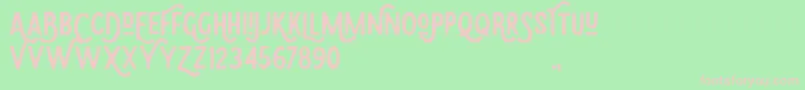 Eudora Font – Pink Fonts on Green Background