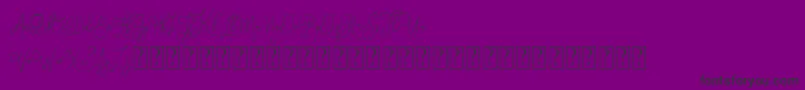 Eufora   Personal Use-Schriftart – Schwarze Schriften auf violettem Hintergrund