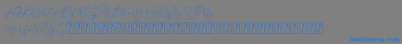 Eufora   Personal Use Font – Blue Fonts on Gray Background