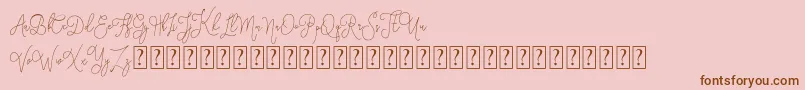 Eufora   Personal Use Font – Brown Fonts on Pink Background