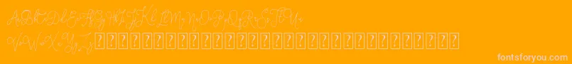 Eufora   Personal Use-Schriftart – Rosa Schriften auf orangefarbenem Hintergrund