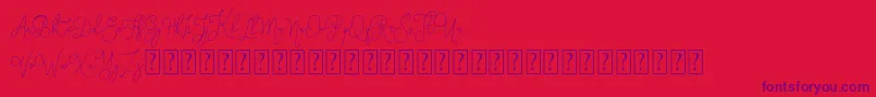 Шрифт Eufora   Personal Use – фиолетовые шрифты на красном фоне