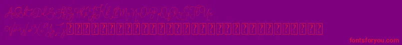 Police Eufora   Personal Use – polices rouges sur fond violet