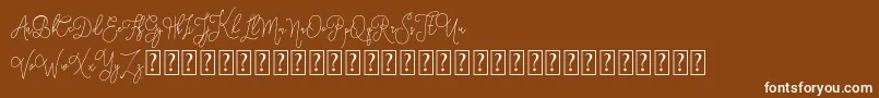 Czcionka Eufora   Personal Use – białe czcionki na brązowym tle