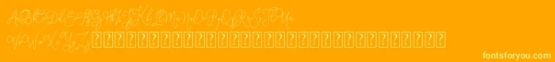 Eufora   Personal Use-fontti – keltaiset fontit oranssilla taustalla