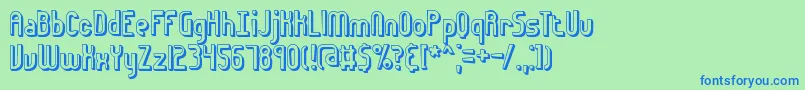euphor3d Font – Blue Fonts on Green Background
