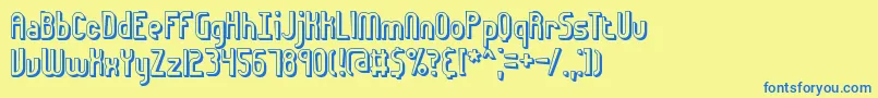 euphor3d Font – Blue Fonts on Yellow Background