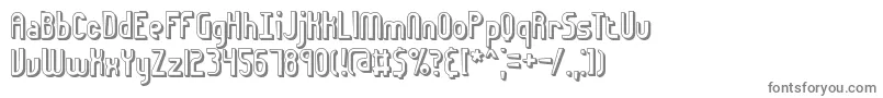 フォントeuphor3d – 白い背景に灰色の文字