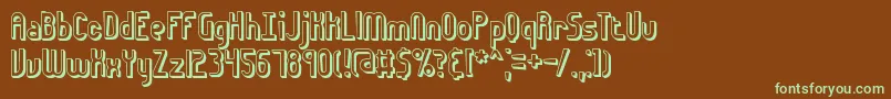 euphor3d Font – Green Fonts on Brown Background