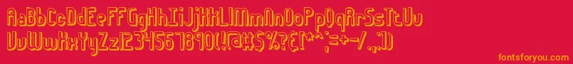 euphor3d Font – Orange Fonts on Red Background