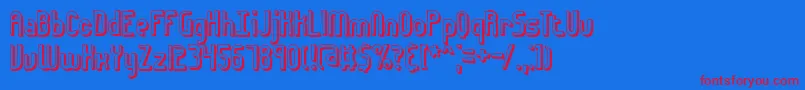 euphor3d Font – Red Fonts on Blue Background