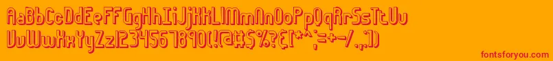 euphor3d Font – Red Fonts on Orange Background