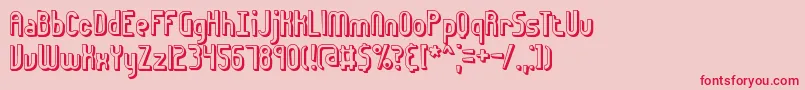 euphor3d-Schriftart – Rote Schriften auf rosa Hintergrund