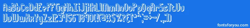 euphor3d Font – White Fonts on Blue Background