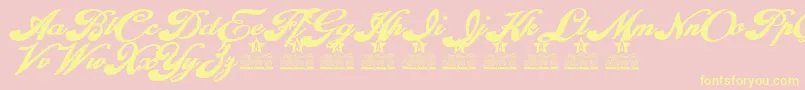 Euphoria personal Use Font – Yellow Fonts on Pink Background