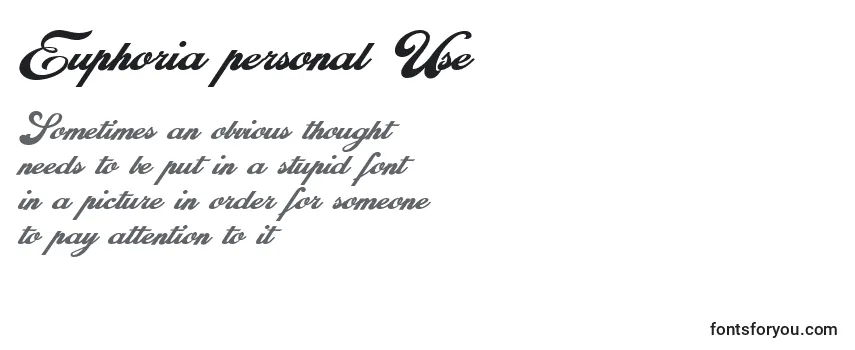 Шрифт Euphoria personal Use