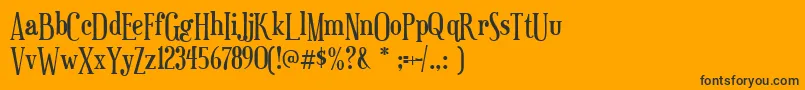 フォントeuphorigenic – 黒い文字のオレンジの背景