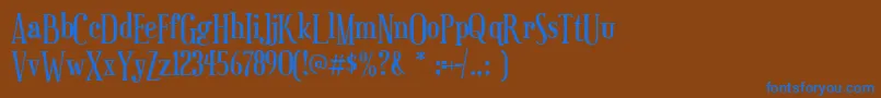 euphorigenic Font – Blue Fonts on Brown Background