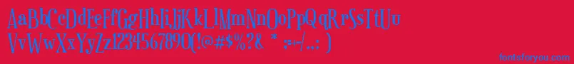 euphorigenic Font – Blue Fonts on Red Background