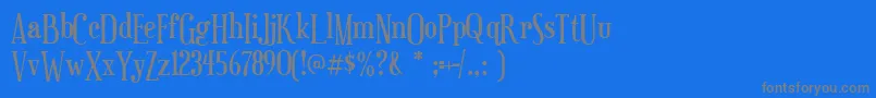 euphorigenic-fontti – harmaat kirjasimet sinisellä taustalla