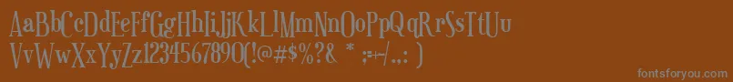 Шрифт euphorigenic – серые шрифты на коричневом фоне