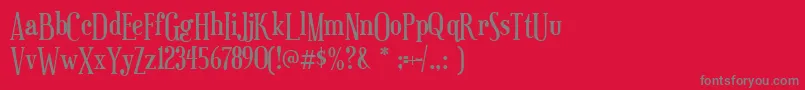 フォントeuphorigenic – 赤い背景に灰色の文字