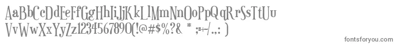 フォントeuphorigenic – 白い背景に灰色の文字