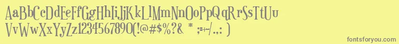Шрифт euphorigenic – серые шрифты на жёлтом фоне