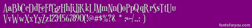 Шрифт euphorigenic – зелёные шрифты на фиолетовом фоне