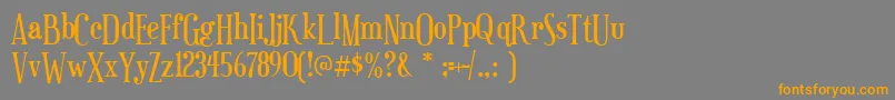 euphorigenic Font – Orange Fonts on Gray Background