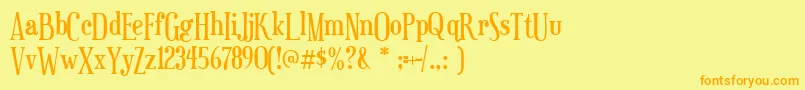 euphorigenic-fontti – oranssit fontit keltaisella taustalla