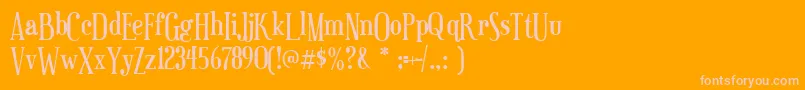 euphorigenic-Schriftart – Rosa Schriften auf orangefarbenem Hintergrund