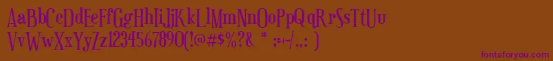 euphorigenic Font – Purple Fonts on Brown Background