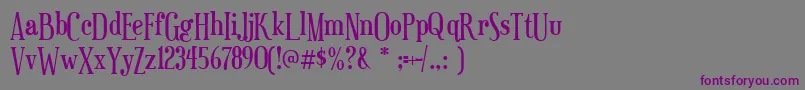 フォントeuphorigenic – 紫色のフォント、灰色の背景