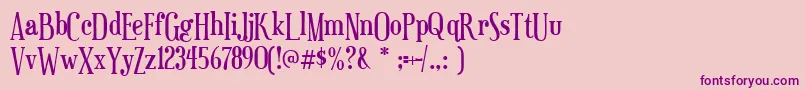フォントeuphorigenic – ピンクの背景に紫のフォント