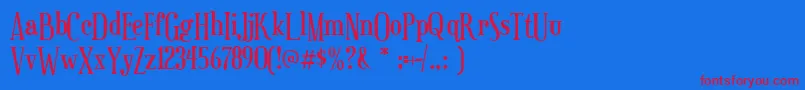 euphorigenic Font – Red Fonts on Blue Background