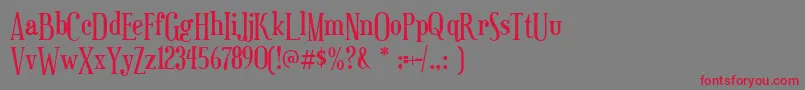 euphorigenic Font – Red Fonts on Gray Background