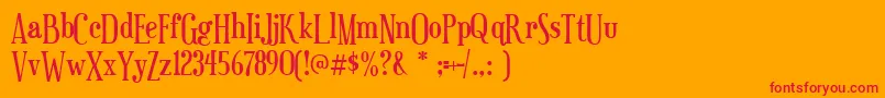 euphorigenic-fontti – punaiset fontit oranssilla taustalla