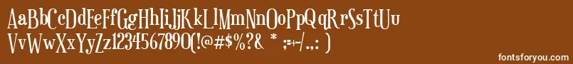 euphorigenic-fontti – valkoiset fontit ruskealla taustalla