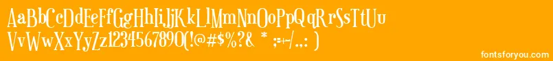 euphorigenic Font – White Fonts on Orange Background