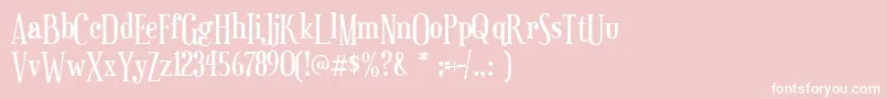 euphorigenic-fontti – valkoiset fontit vaaleanpunaisella taustalla
