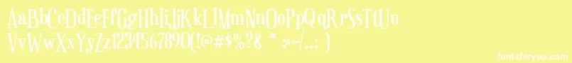 euphorigenic-fontti – valkoiset fontit keltaisella taustalla