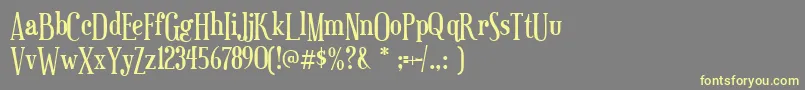 Шрифт euphorigenic – жёлтые шрифты на сером фоне