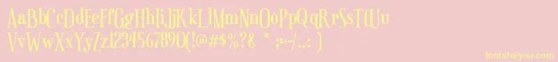 euphorigenic Font – Yellow Fonts on Pink Background