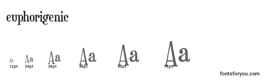 Размеры шрифта Euphorigenic (126134)