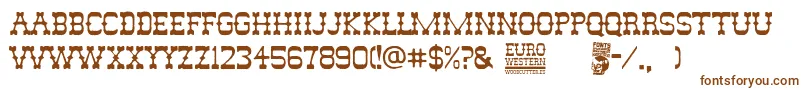 Euro Western Font – Brown Fonts on White Background