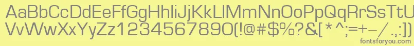 Europe Font – Gray Fonts on Yellow Background