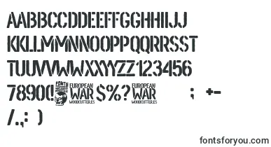 European War font – military Fonts